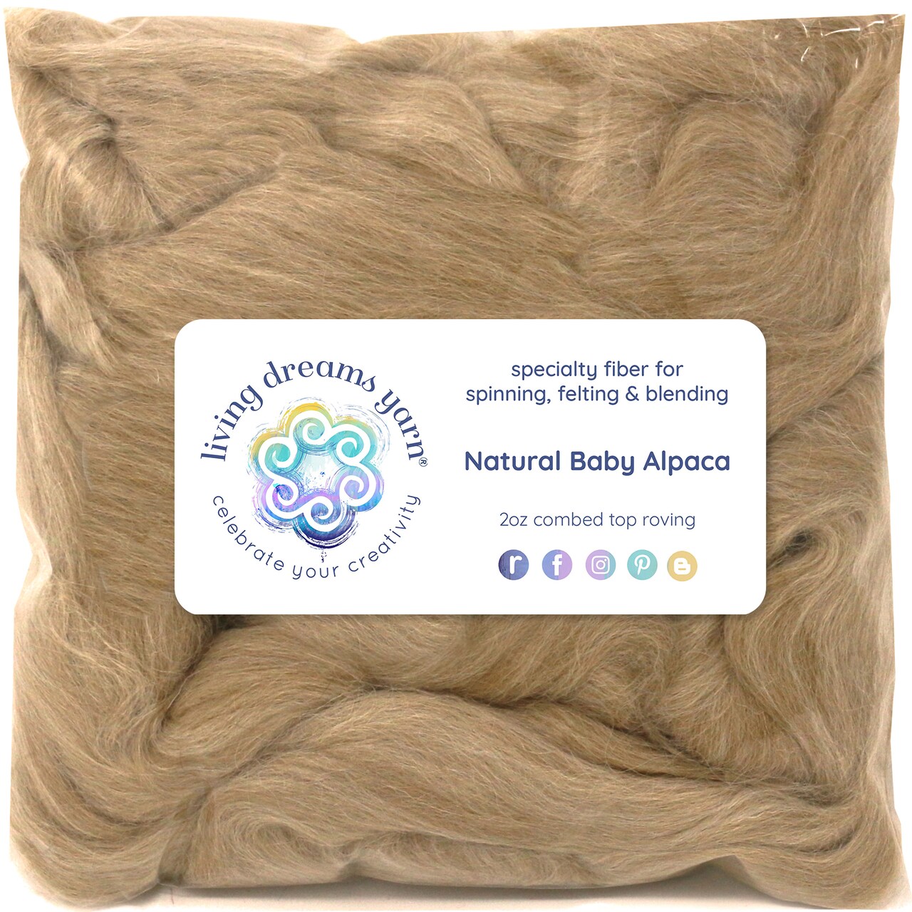 Baby Alpaca Fiber - Premium Quality, Luxuriously Soft, Natural Undyed, Combed Top Roving
